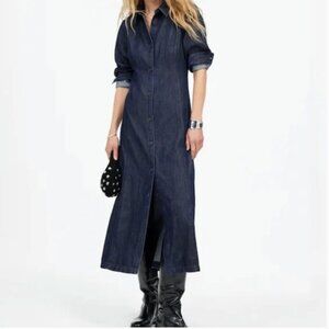 Madewell Long Sleeve Midi Shirtdress